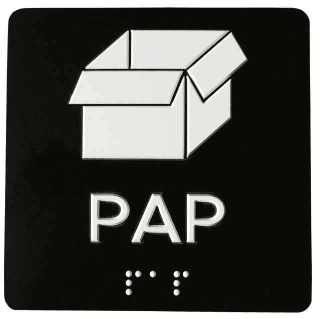 Taktil piktogram af pap